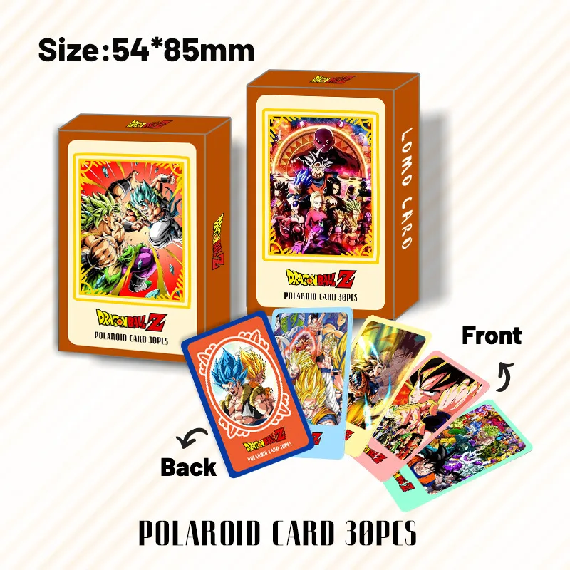 DRAGON BALL Shenron Goku Lomo carte 1 paquet/30pc jeux de cartes carte postale Message Photo cadeau japonais Anime Fans Collection jouets cadeaux