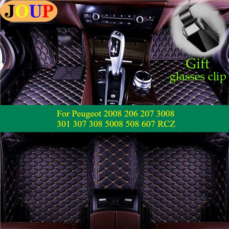 

For Peugeot 2008 206 207 3008 301 307 308 5008 508 607 RCZ Car Floor Mats Carpet Covers Accessories Left /Right Hand Drive