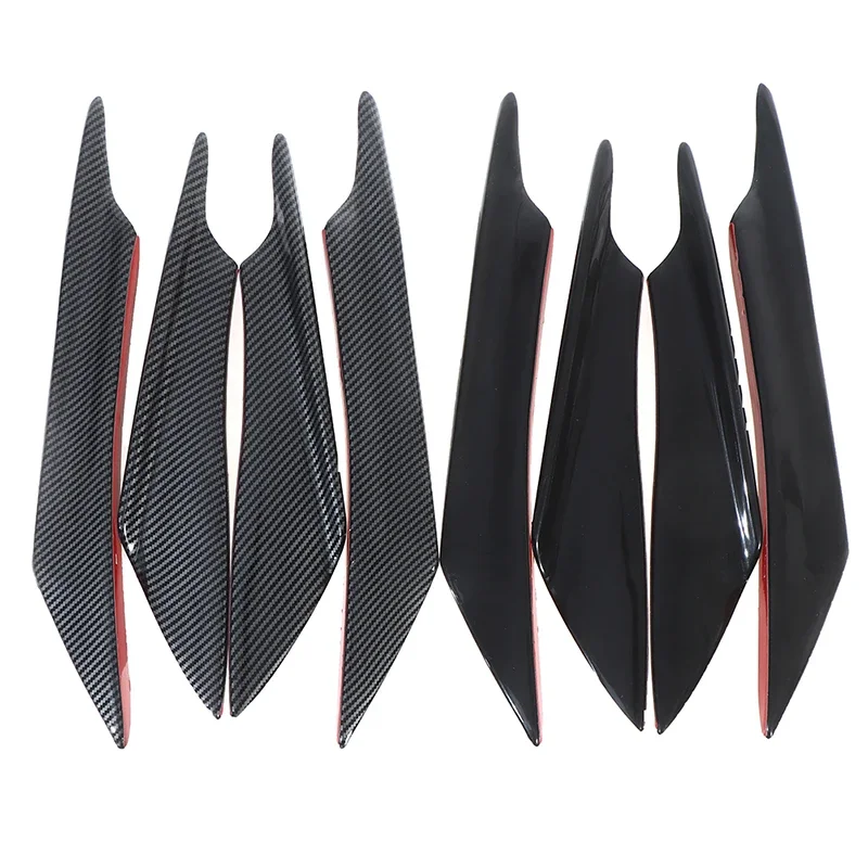 

4Pcs Carbon Fiber Car Bumper Fin Canard Splitter Diffuser Spoiler Air knife