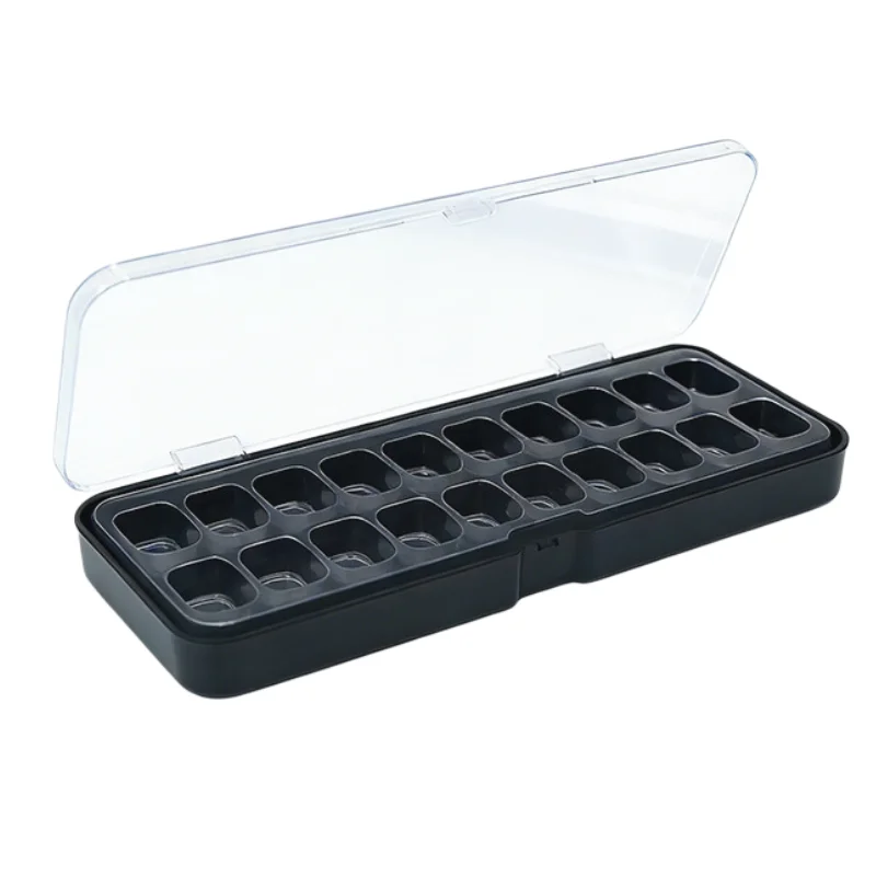 

3pcs Dental Veneer Pretreatment Patch Tooth Box 20 Slots Portable Transparent Plastic Veneer Container Teeth Model Storage Case