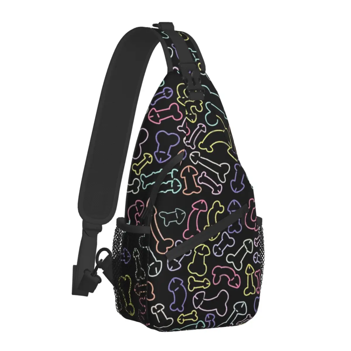 

Wacky Cute Crossbody Bag Sports PASTEL Cock PATTERN Chest Bag Unisex Women Man Fashion Shoulder Backpacks Travel