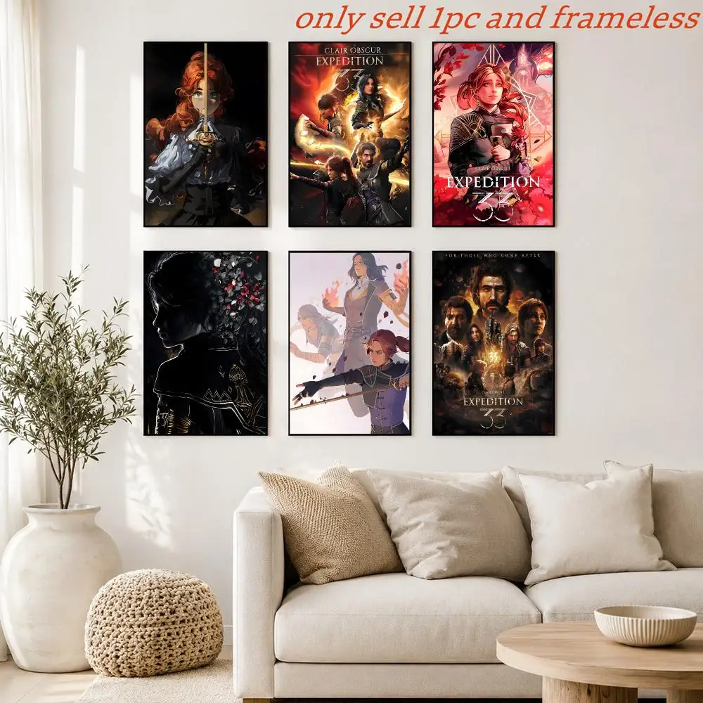 Art Gallery Of C-Clair Obscur Expedition 33 Poster Print Home Living Room Bedroom Entrance Bar Cafe Art Painting Decora