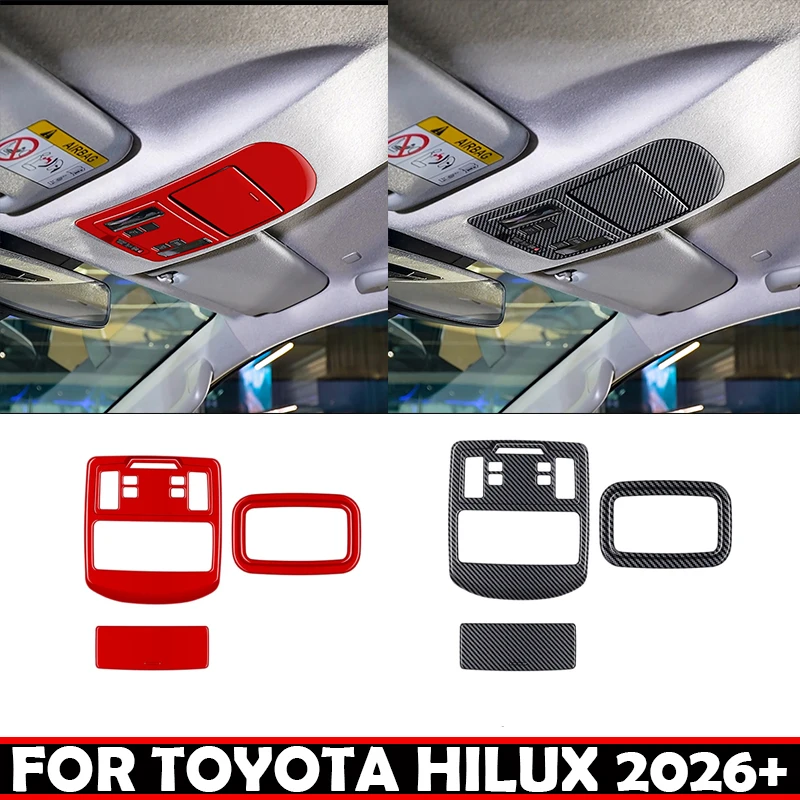 

Для Toyota Hilux 2026-2027: накладка на панель переднего и заднего потолочного светильника ABS (с функцией ABS) для чтения, с выключателем и стикером-накладкой
