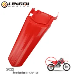 LINGQI Rear Fender Pit Dirt Bike Motorcycle Wheel Mudguard Plastic Fairing Kit for CRF 125 2022 Body Cover Accessories