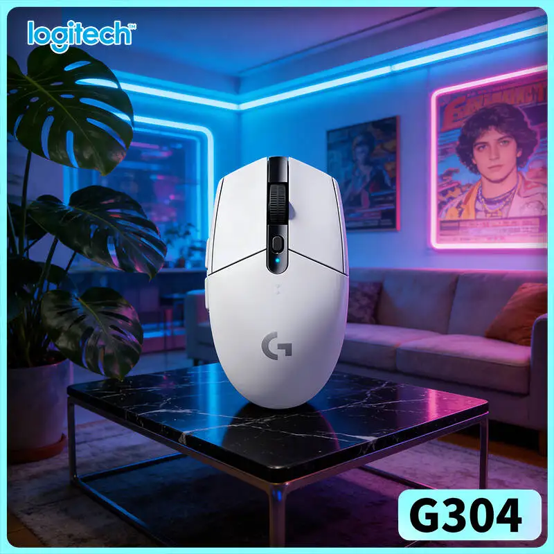 

Беспроводная мышь Logitech G304 с сенсором HERO 12000 DPI, LIGHTSPEED, 1 мс, 9 месяцев автономной работы, прочная конструкция кнопок, для геймеров