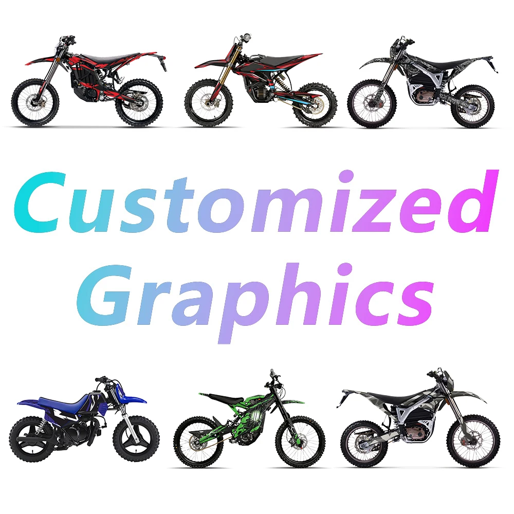 Customize Personalized Motocross Graphics Decals Kits Thickened Crystal Glossy/3D Grid Film Motorcycle Decoration Stickers