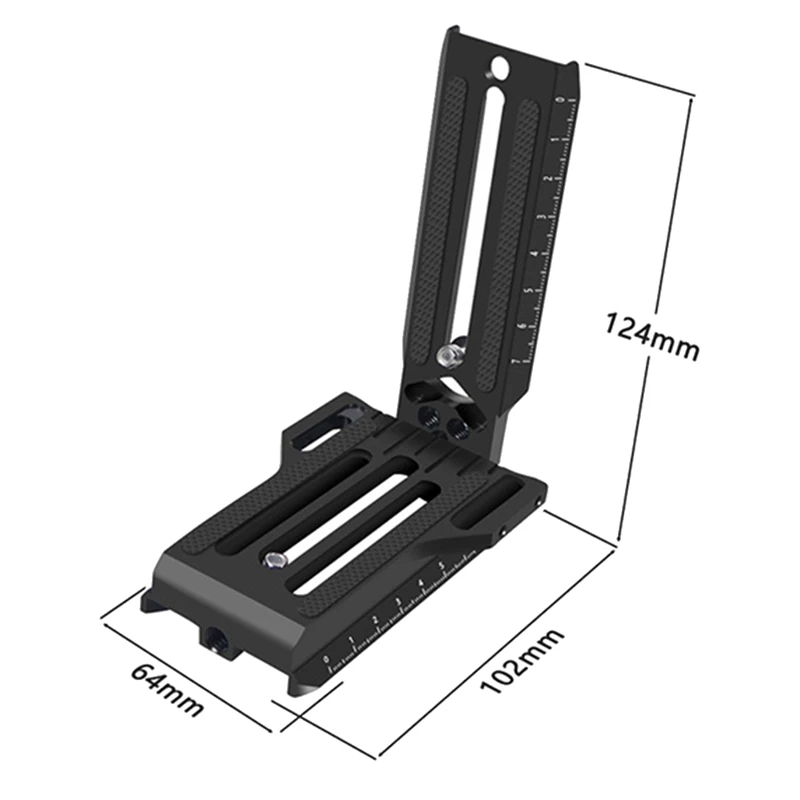 Braket RISE-L pelat vertikal pemegang dukungan rilis cepat Switchable untuk Zhiyun Weebill S VBS RSC2 RS2 Gimbal kamera Video