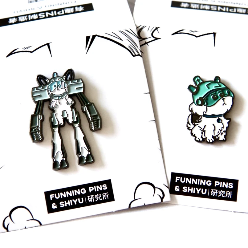Snuffle-Enamel دبوس روبوت الكلب شارة الأمريكية الكبار الرسوم المتحركة الخيال العلمي المسرحية الهزلية المجوهرات الطرفية #1
