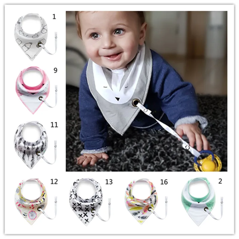 3pcs Multifunctional Pacifier Holder Bibs for Babies 0-24 Months Cotton Scarf Soft Breathable Teething Supplies for Newborns