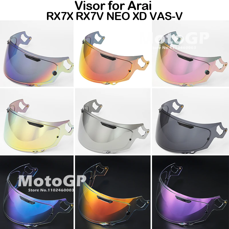 Lente visiera casco moto per Arai RX-7X per RX-7X RX7X CORSAIR-X RX-7V VAS-V accessori per lenti visiera antiappannamento Anti-uv