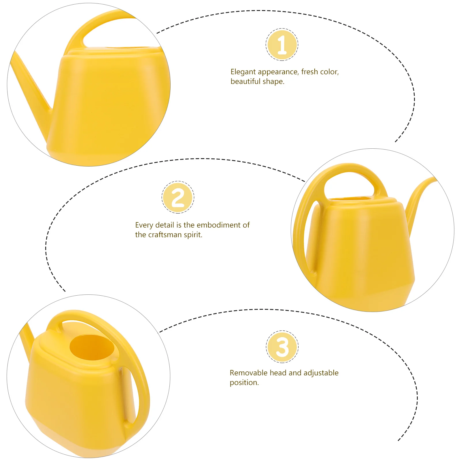 

Watering Can Outdoor Long Mouth Mini Spray Bottle Handheld Garden Neck Yellow