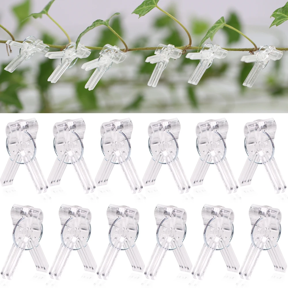 20-100PCS 15x30MM Grafting Clips Tomoto Eggplant Vegetables Grafted Clamp Garden Plants Seedling Tools Transparent Plastic Joint