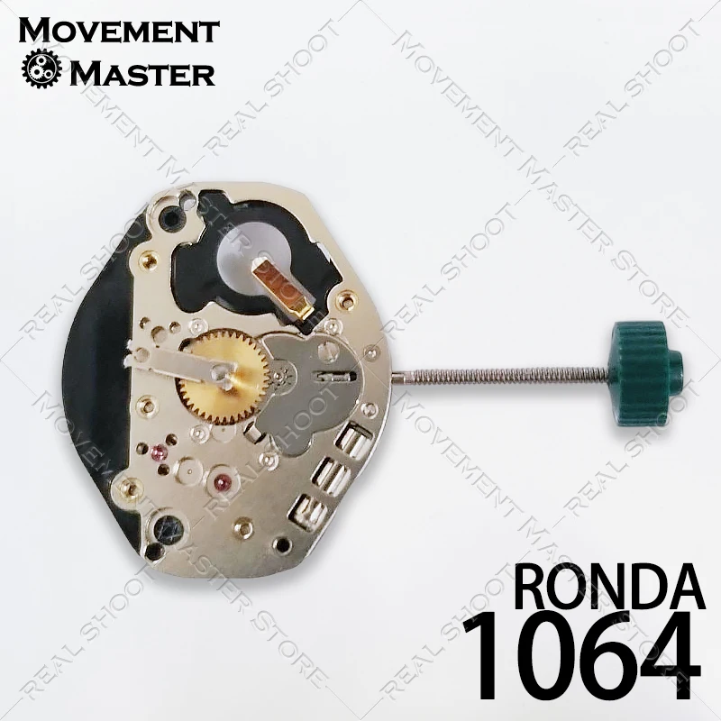 Movimento al quarzo Ronda 1064 15,3x18,2 mm Diametro 2 lancette Movimento dell'orologio dei piccoli secondi n. 321 N. 364 Batteria per riparazione