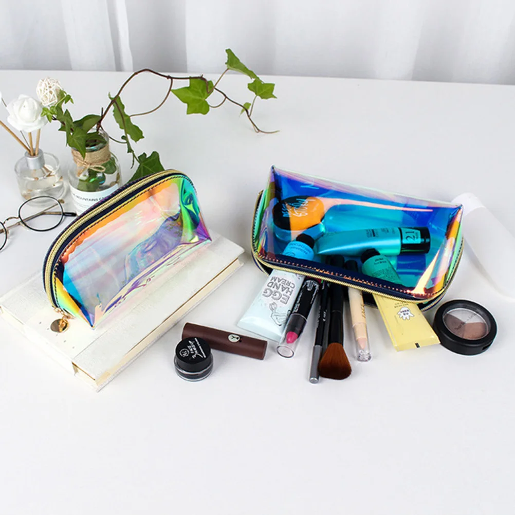 

Transparent Handbag Laser Bags for Women Clear Storage Travel Makeup Toiletry Waterproof Party Prom Accessories Storage