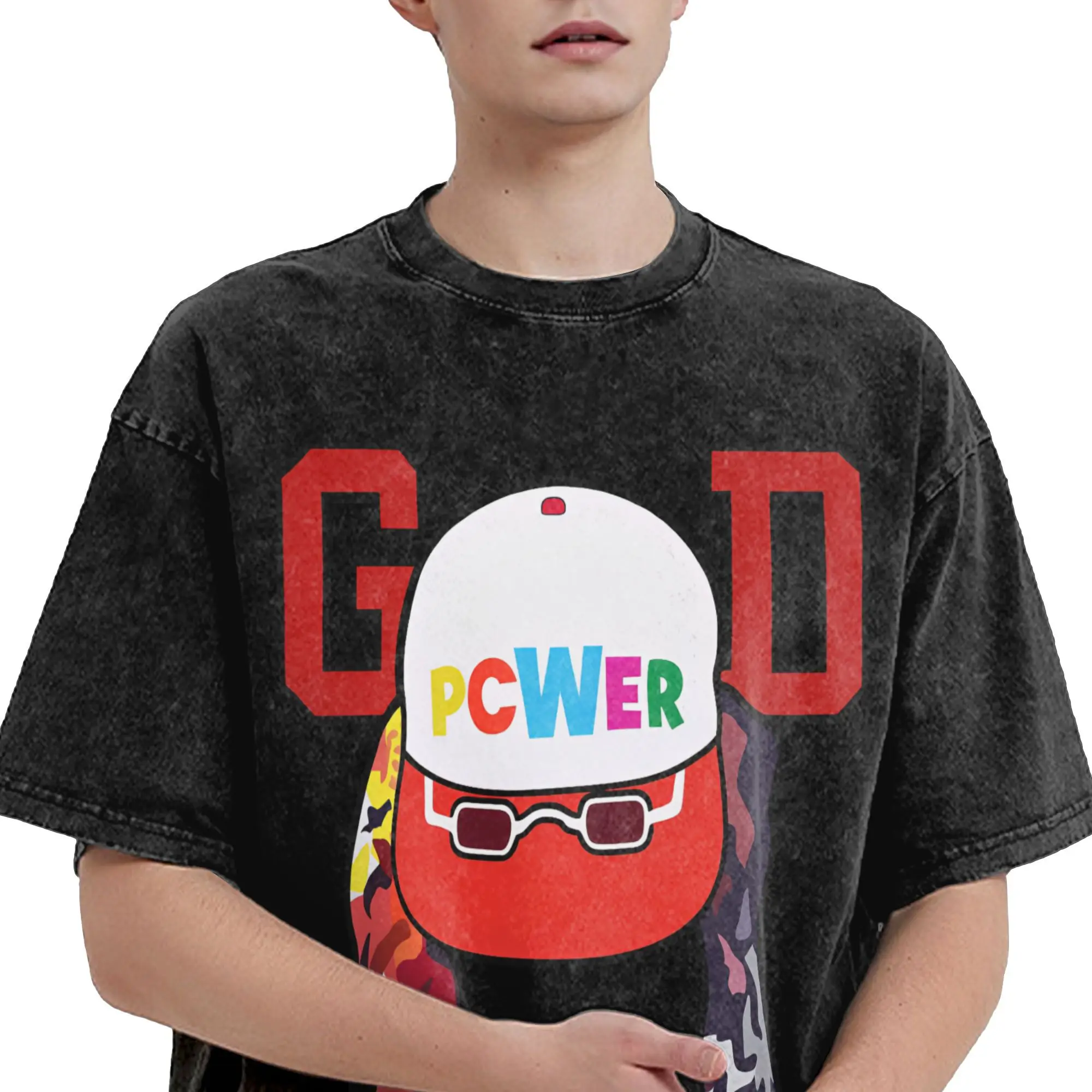 تي شيرت رجالي Ubermensch Gdragon World Tour 2025 تي شيرت صيفي عتيق بأكمام قصيرة تي شيرت برقبة دائرية نمط ترفيهي تي شيرت رخيص