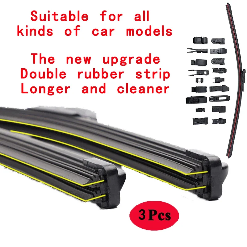 

For Toyota FJ Cruiser SUV 4.0 4WD GSJ1 2005 2006 2010 2011 2013 2014 2015 2018 2019 2020 Double Rubber Windshield Wiper Blades