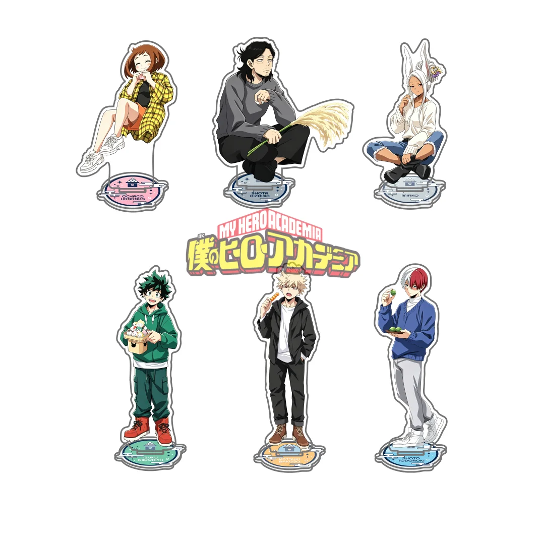 My Hero Academia MHA 15CM Double Sided Acrylic Stand Keychain Ornament Accessories Izuku Shota DABI Gift  Key Holder