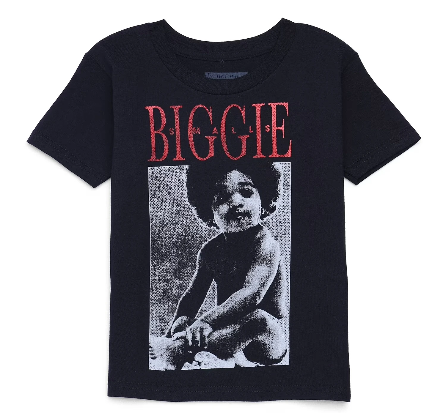 

Navy Biggie Kids 100% Cotton T-Shirt with Classic Rap Graphic Retro Style Perfect for Young Hip Hop Fans and Nostalgic Parents