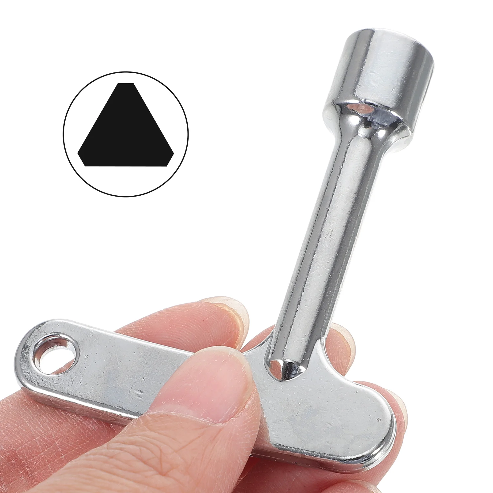 4 Pcs Universal Socket Elevator Key Lock Electric Control Cabinet Fire Inspection Triangular Silver Triangle Panel Service Keys