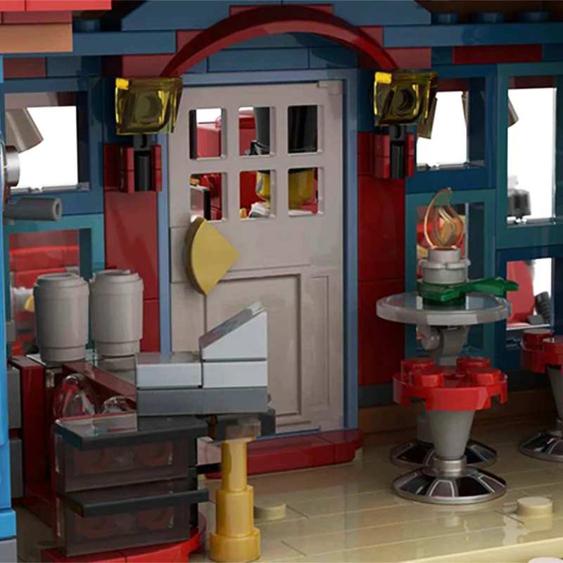 1227-Piece Winter Service Station Set With Gas Pump, Tow Truck, And Snow Plow Features, Creative Festival Theme Building Blocks