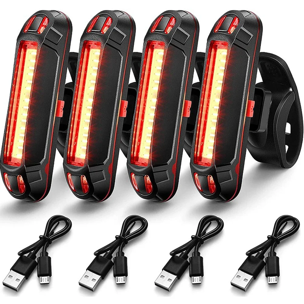 Bike Tail Light LED Bike Front Rear Light Bicycle Waterproof USB Rechargeable Mountain Riding Cycling Tail Lamp Bicycle Light