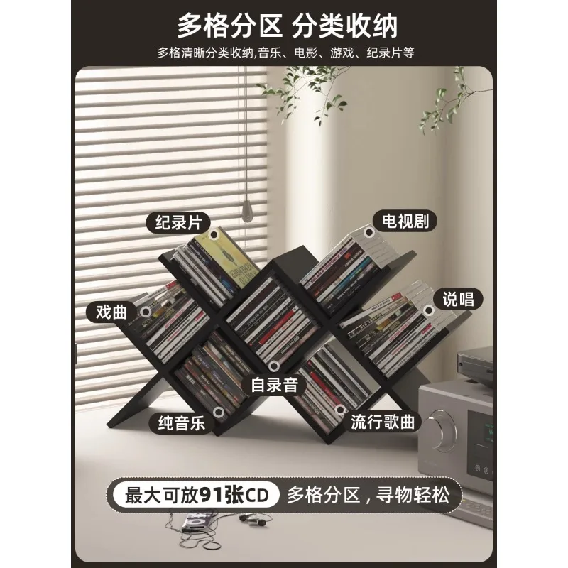 Desktop Children's Bookshelf Book Storage Rack Living Room CD Disc Shelf DVD Disc Display Shelf
