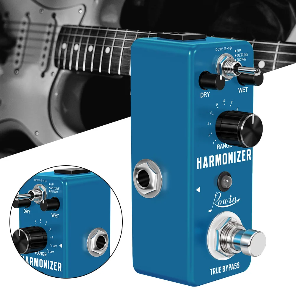 95mm D 45mm W 53mm H Guitar Harmonizer Pedal Polyphonic Pitch Shifter Packing Box Included Precise Pitch Shifting