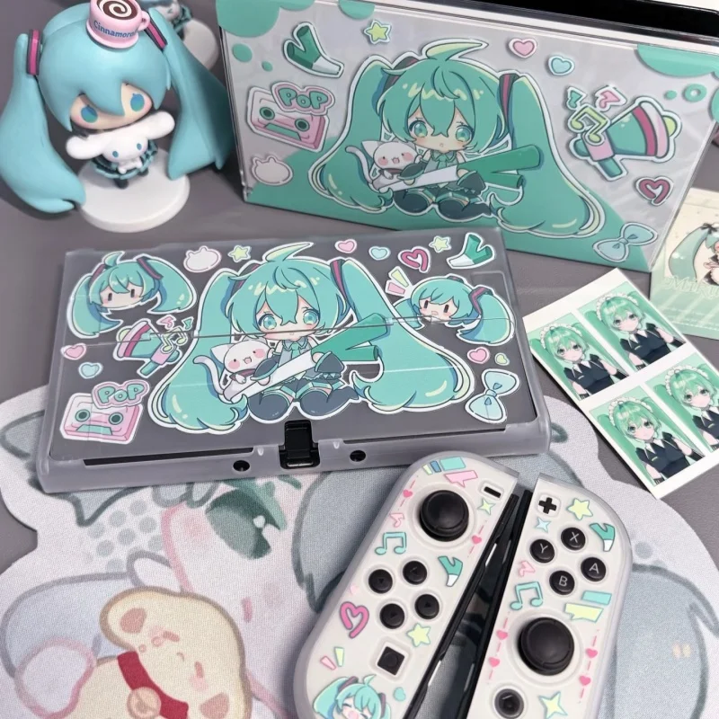 

Hatsune Miku Anime Switch OLED Protective Case Cartoon Beauty Girl NS Game Peripherals Accessory