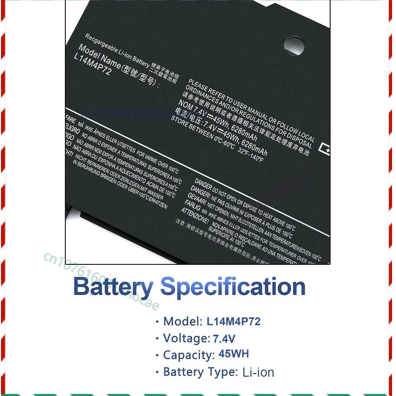 

L14M4P72 L14S4P72 Аккумулятор для ноутбука Yoga 3-1470 700-14ISK 5B10K10224