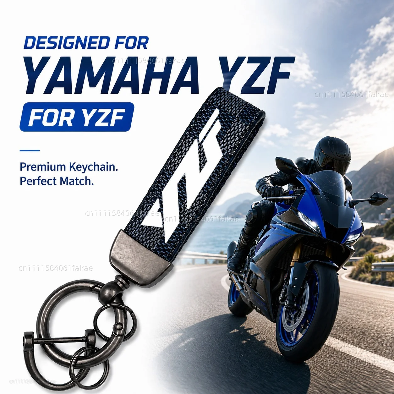 For Yamaha YZF R3 R25 R6 R1 2013-2019 Motorcycle Keychain Leather Key Ring Custom Logo Gift for Rider Men Women Accessories
