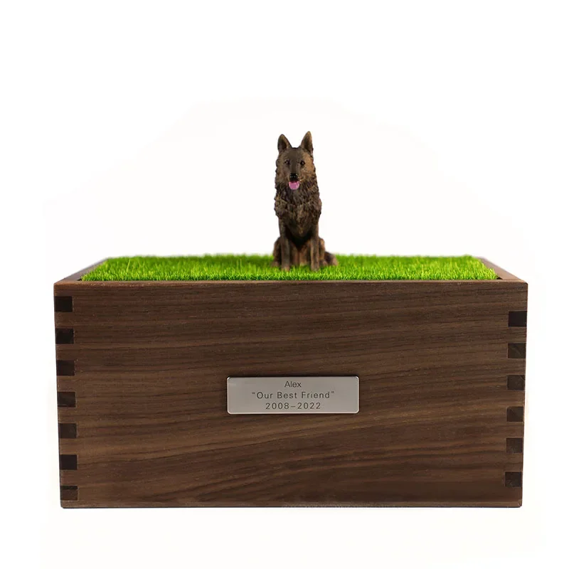 Burial Memory Box, Photo, Funeral, Animal Supplies Customized Wooden Urn for Ashes, Pet Urn, Cat and Dog Souvenirs