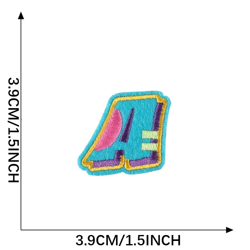26/pcs/lot Stoffe Buchstaben Streifen Eisen auf Patch für Kleidung Kinder Baby Mini kleine nähen gestickte Alphabet Bulk Parches niedlichen Set – Detail 15