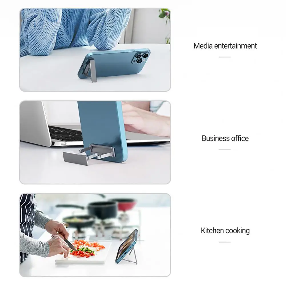 Foldable  High-quality Cell Phone Mini Desk Support Holder Ultra-thin Phone Stand Widely Compatible   for Taking Photos