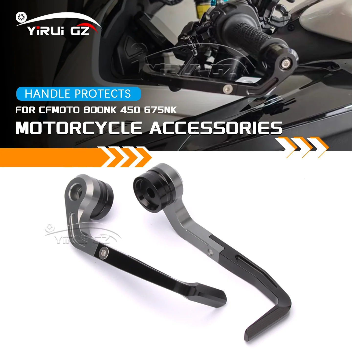 Защита тормозного рычага с ЧПУ, алюминиевая универсальная защита руля мотоцикла 7/8 дюйма, универсальная защита для CFMOTO 800 450NK 675N K 450 675 NK Защита тормозного рычага с ЧПУ, алюминиевая универсальная защита руля мотоцикла 7/8 дюйма, универсальная защита для CFMOTO 800 450NK 675N K 450 675 NK