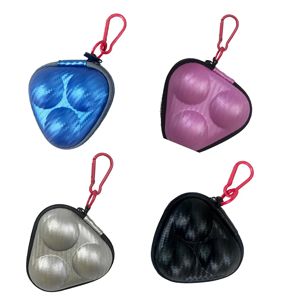 Lightweight Hard Table Tennis Ball Case Shell For 3 Balls With Wide Clamshell Opening And Metal Carabiner Sports Accessories