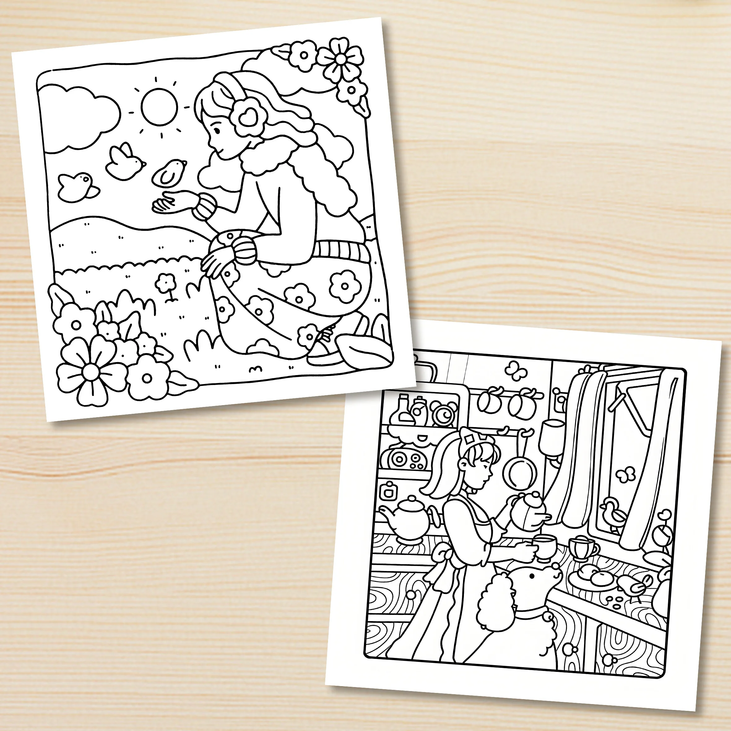 COZY GIRL LIFE Bold-easy Patterns Coloring Book for Adults Cute Drawing Book Perfect Gift for Party and Birthday