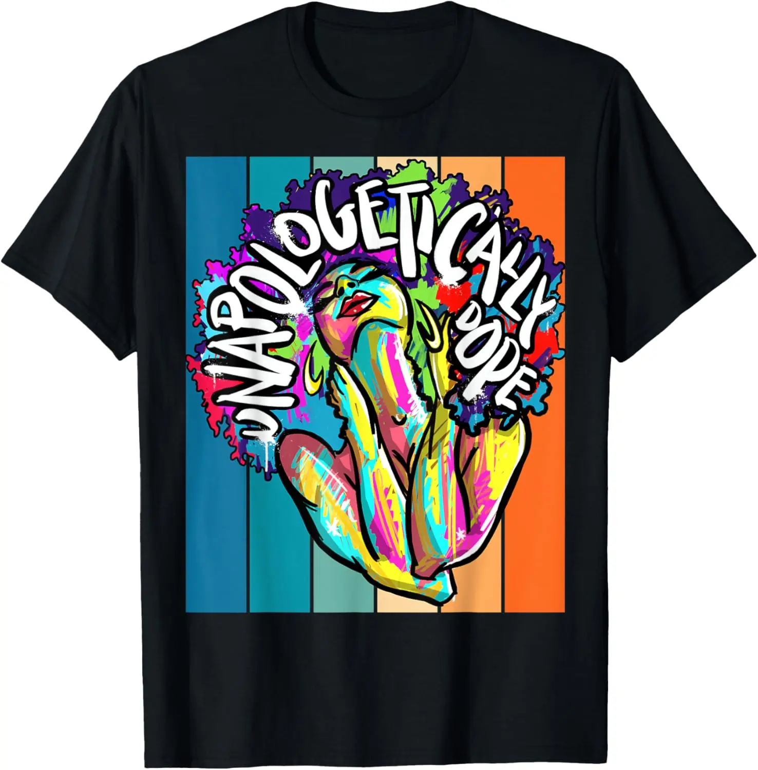 

Футболка в стиле ретро Unapologetically Dope Afro Words Art, рождественский подарок