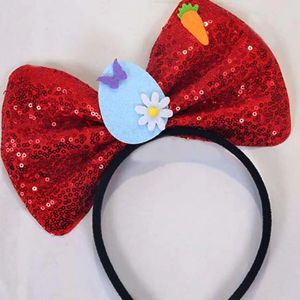 Performance Props Felt Easter Day Hair Hoop Plastic Sequins Easter Egg Hairband Sparkling Egg Festival Hair Accessories Friends