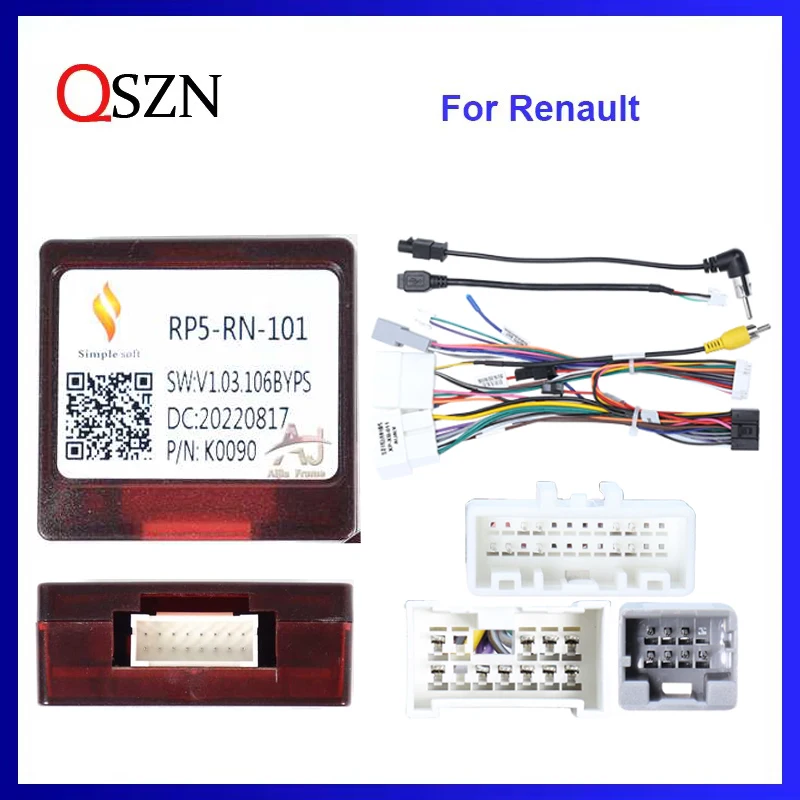 16 Pin Canbus box Adaptor RP5-RN-101 For Renault Captuer Clio /Express 2021 With Wiring Harness Cable Android Car Radio