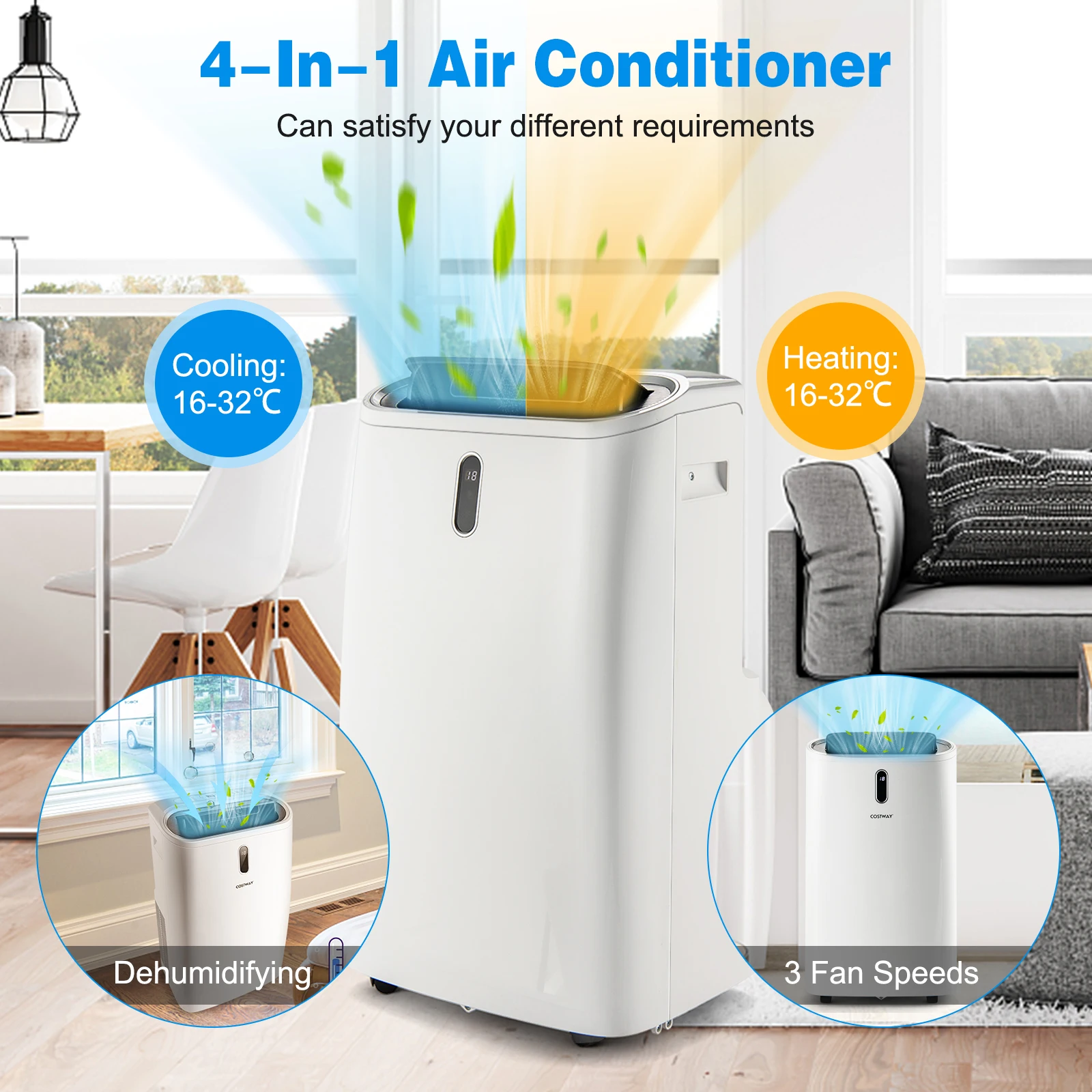 Ar Condicionado Portátil com App e WiFi Smart Control, 12000 BTU, Air Cooler