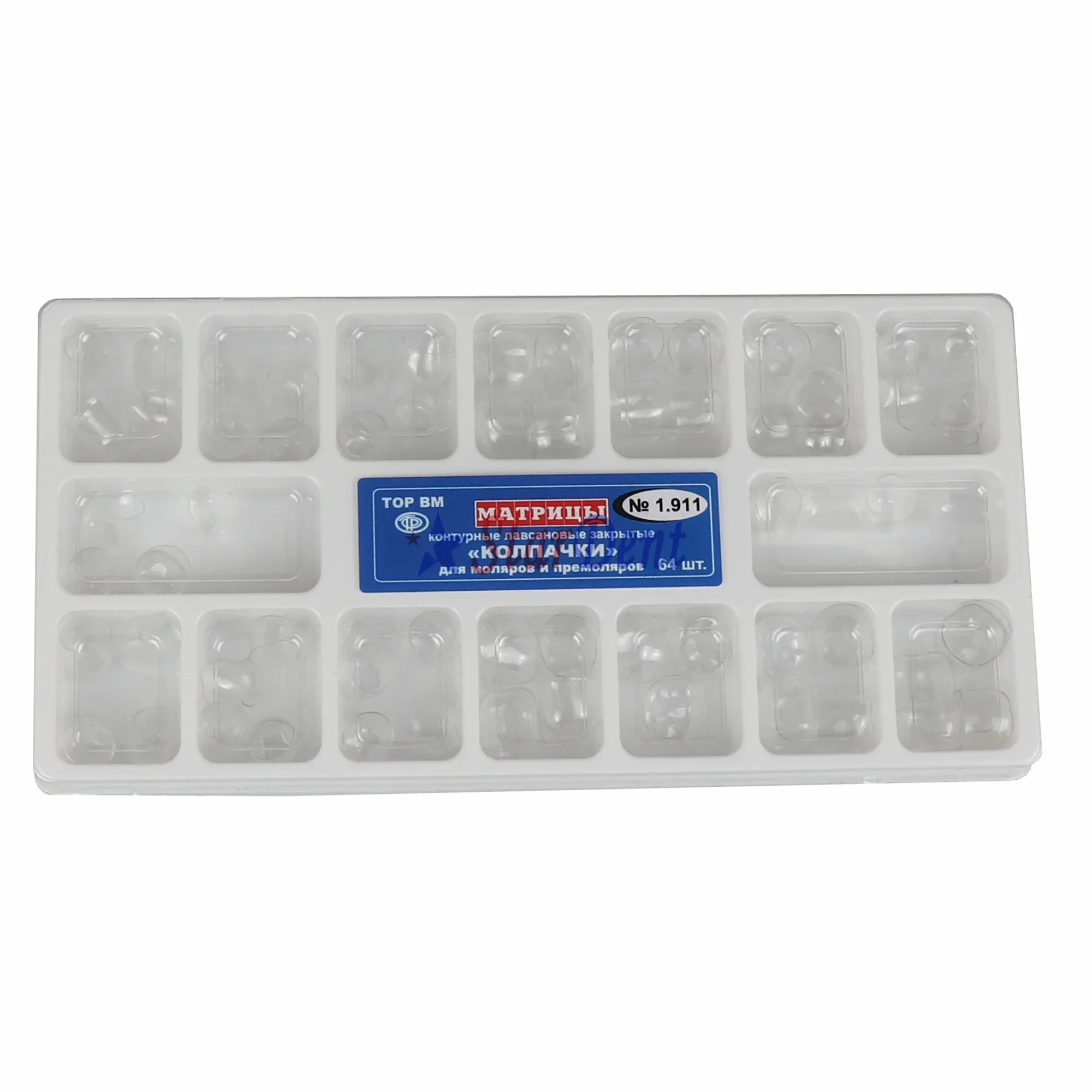 

64Pcs Dentals Materials Transparents Temporarys Precrowns Crowns,Dentals Temporarys Crown Adult Child Transparents Crown