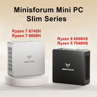 MINISFORUM Mini PC UM870 Slim AMD Ryzen 7 8745H R5 7640HS USB4.0 2*DDR5 2*PCIE4.0 2.5G LAN Windows 11 Mini Gamer Computer WiFi6E