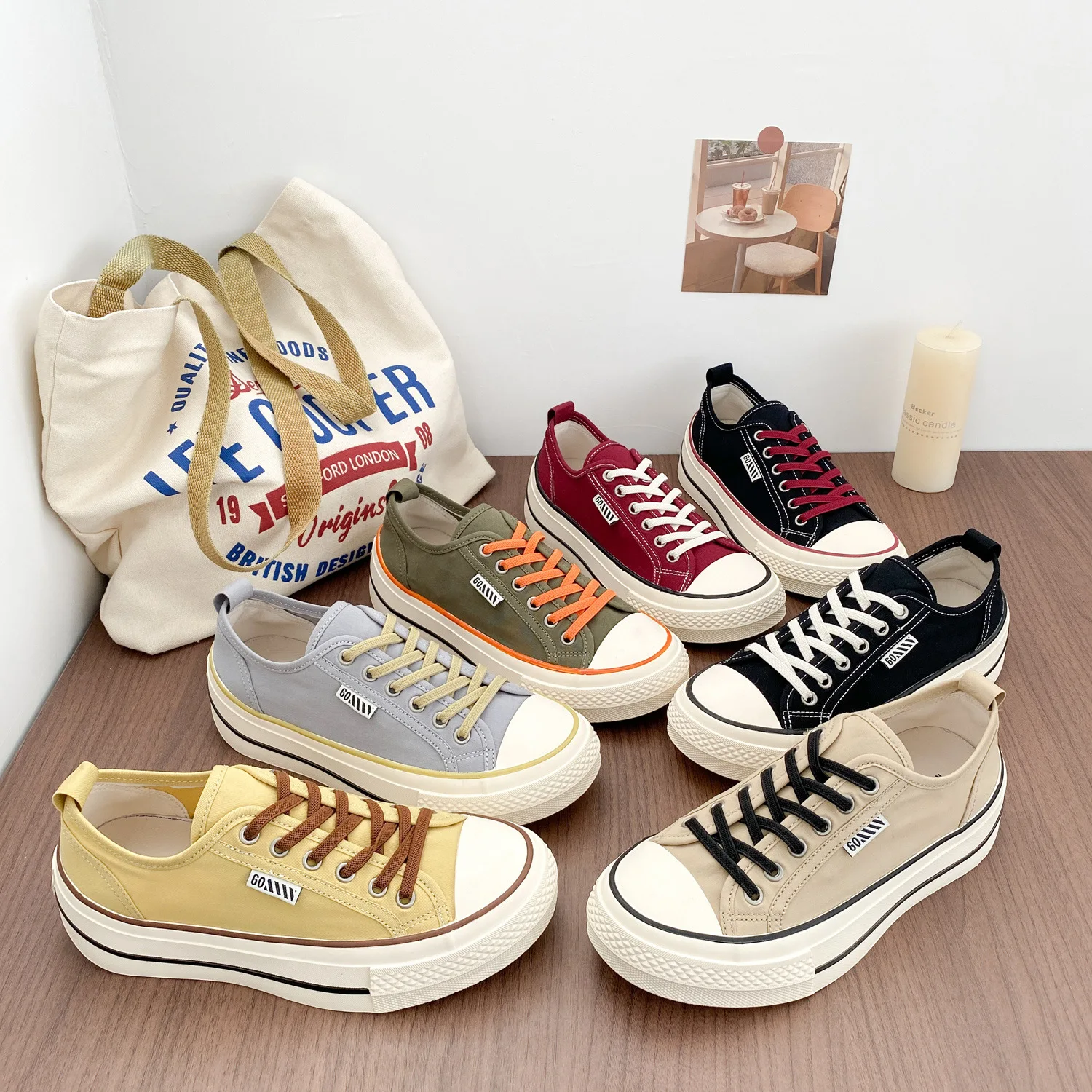 2026 Women Canvas Sneakers Fresh Colors Female Students Summer Flat Caual Shoes Solid Black Sport Shoes Soft Comfortable Insole