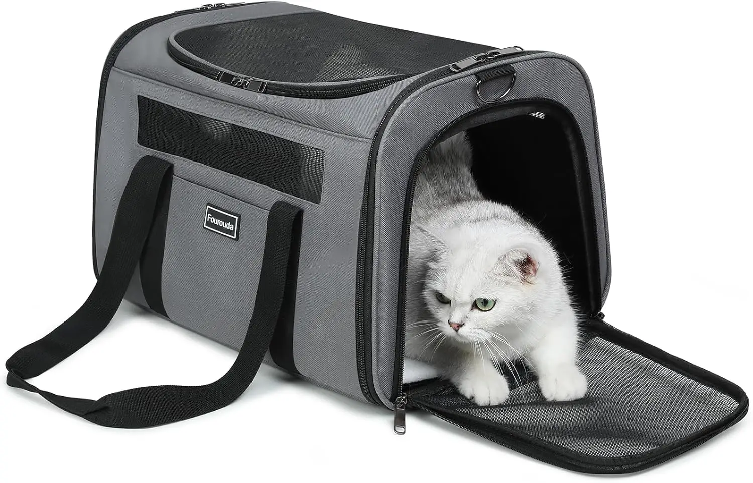 

Cat Travel Carrier - Foldable Dog Bag, Soft Sided cat Carrier up to 20 Lbs,Pet Soft-Sided Escape Proof