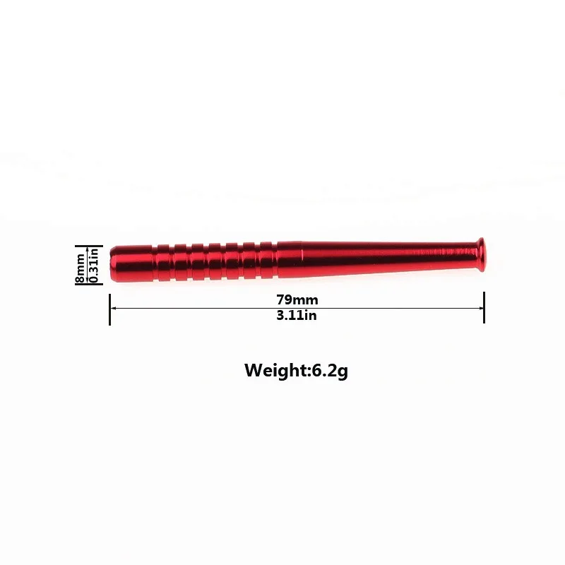 高品質メタル製嗅ぎタバコパイプ 79mm 3個/6個セット ポータブル喫煙アクセサリー - alternate angle