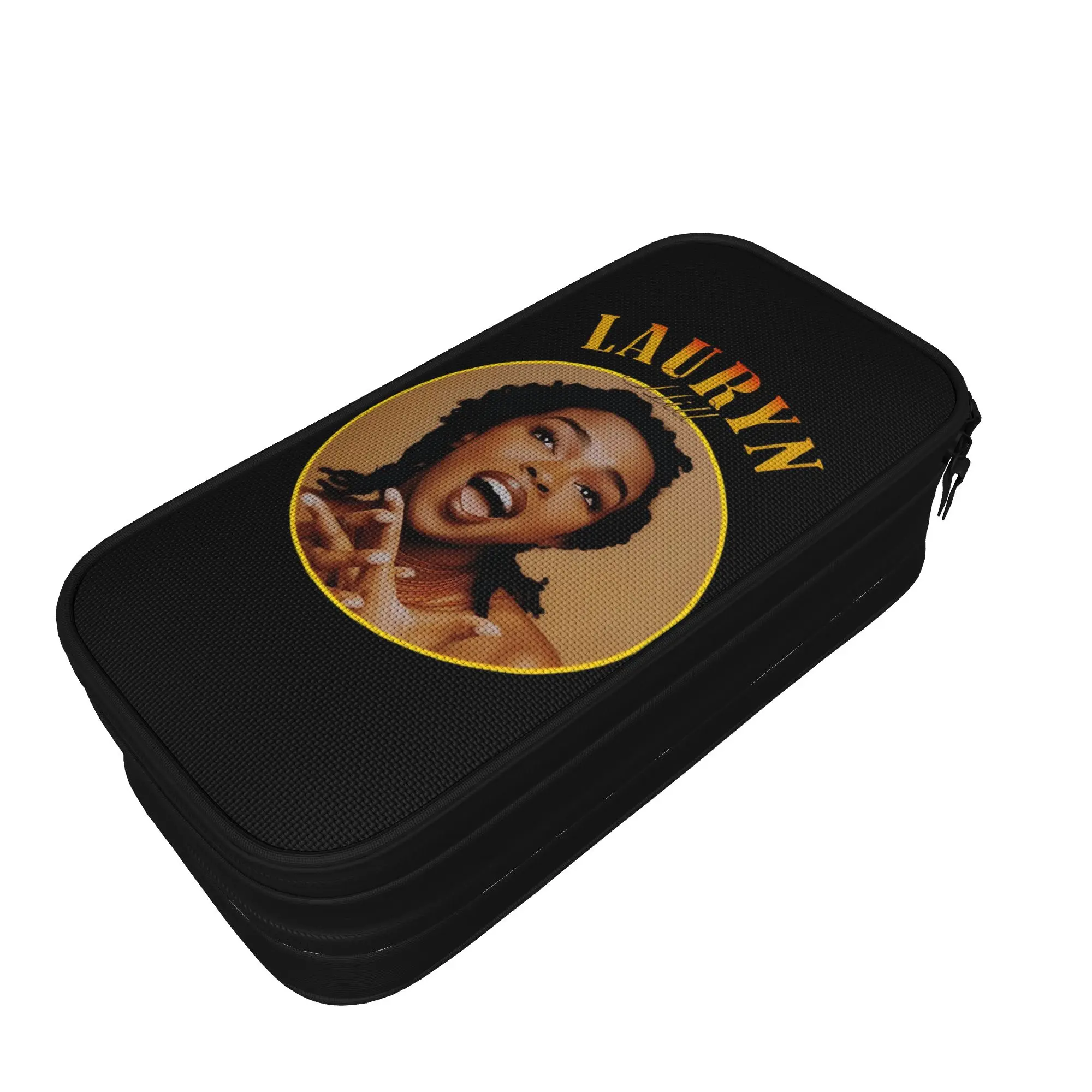 Lauryn Hills Portrait Circle Pencil Case Lovely   Pen Holder Bag Student Large Storage Office Gift Pencilcases
