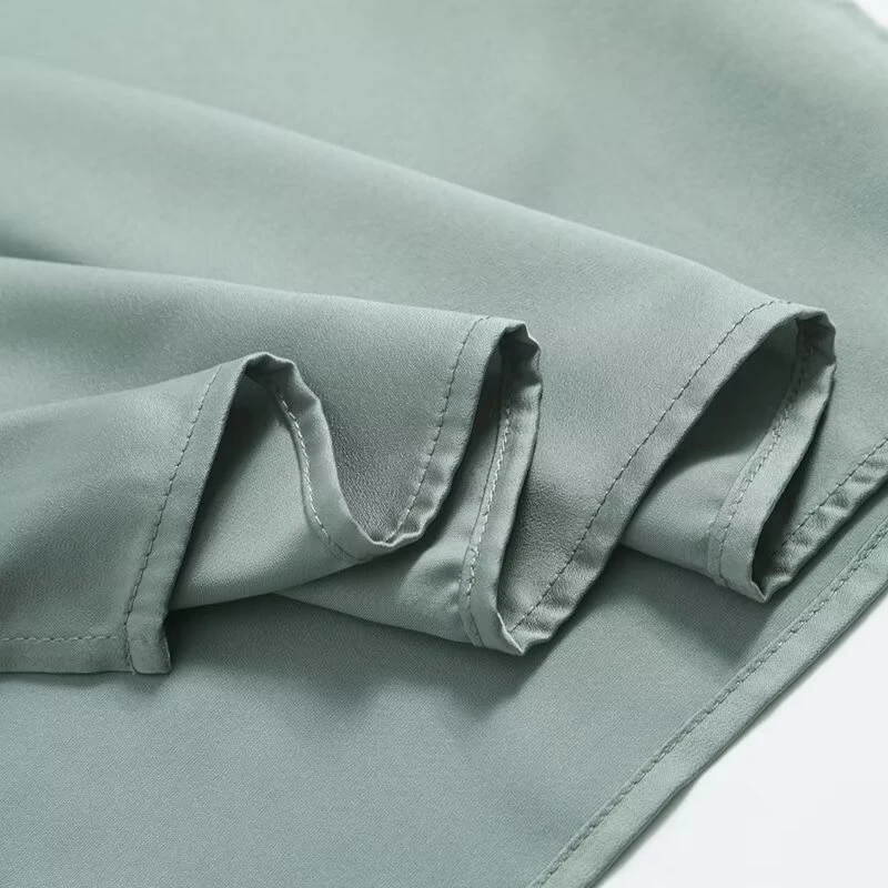 KEYANKETIAN 2025 Spring New Women's Sequined Decoration Satin Blouse Single Breasted Loose Long Sleeve Shiny Shirt Female Top