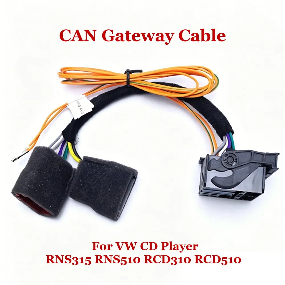 For Volkswagen VW RNS315 RNS510 RCA310 RCD510 CD Player PQ34/PQ35 Car CAN Bus Gateway Adapter Cable Extension Wiring Harness