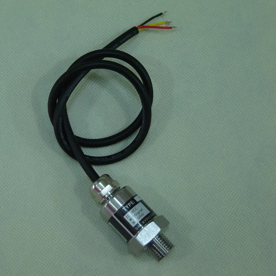 Pressure Sensor, Variable Frequency Pump Water Pressure Sensor, Three-wire Waterproof Lead Output, Range 0-1Mpa