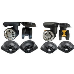 1 Pair A19 DIY Trolley Suitcase Luggage Replacement Casters Swivel Repair Accessories Mute Roller Brake Wheels for Travel Bag